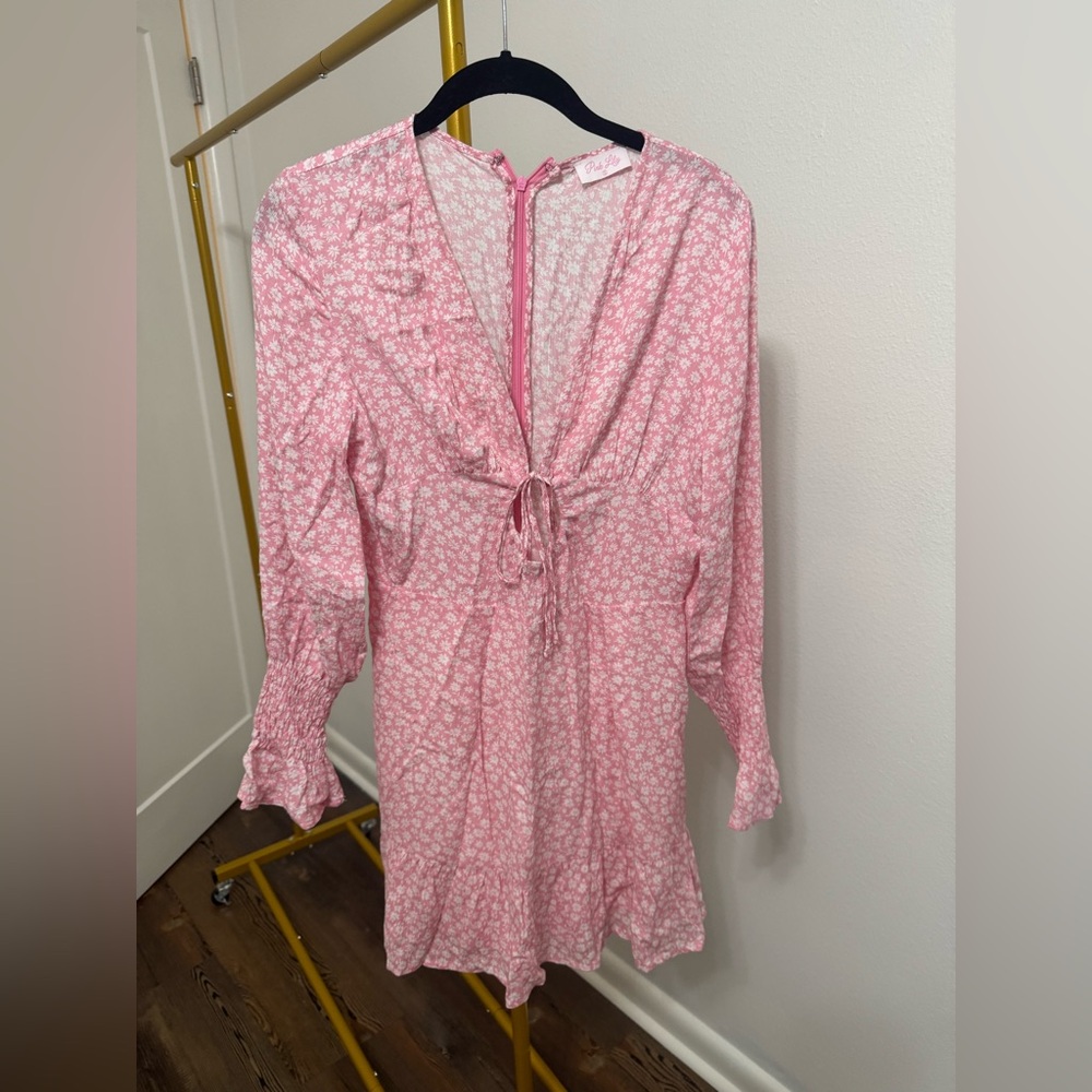 Pink Lily Floral pink dress